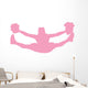 Pink Jumping Splits Cheer Wall Decal