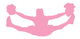 Pink Jumping Splits Cheer Wall Decal