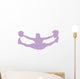 Purple Jumping Splits Cheer Wall Decal