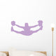 Purple Jumping Splits Cheer Wall Decal