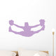 Purple Jumping Splits Cheer Wall Decal