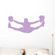 Purple Jumping Splits Cheer Wall Decal