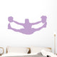 Purple Jumping Splits Cheer Wall Decal
