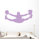 Purple Jumping Splits Cheer Wall Decal
