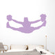 Purple Jumping Splits Cheer Wall Decal