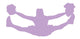 Purple Jumping Splits Cheer Wall Decal