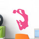 Cheer Silhouette Hot Pink Wall Decal