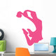 Cheer Silhouette Hot Pink Wall Decal