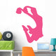 Cheer Silhouette Hot Pink Wall Decal