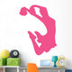 Cheer Silhouette Hot Pink Wall Decal