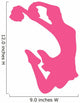 Cheer Silhouette Hot Pink Wall Decal