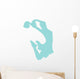 Cheer Silhouette Light Blue Wall Decal
