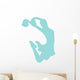 Cheer Silhouette Light Blue Wall Decal