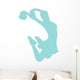 Cheer Silhouette Light Blue Wall Decal