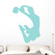 Cheer Silhouette Light Blue Wall Decal