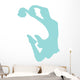 Cheer Silhouette Light Blue Wall Decal