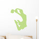 Cheer Silhouette Lime Green Wall Decal