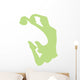 Cheer Silhouette Lime Green Wall Decal