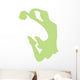 Cheer Silhouette Lime Green Wall Decal