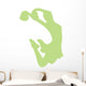 Cheer Silhouette Lime Green Wall Decal