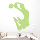 Cheer Silhouette Lime Green Wall Decal