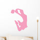 Cheer Silhouette Pink Wall Decal