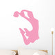 Cheer Silhouette Pink Wall Decal