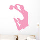 Cheer Silhouette Pink Wall Decal