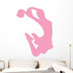 Cheer Silhouette Pink Wall Decal