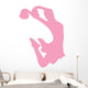 Cheer Silhouette Pink Wall Decal