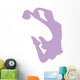 Cheer Silhouette Lavender Wall Decal