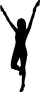 Cheer Silhouette Black Wall Decal