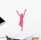 Cheer Silhouette Hot Pink Wall Decal