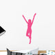 Cheer Silhouette Hot Pink Wall Decal