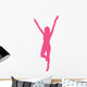 Cheer Silhouette Hot Pink Wall Decal