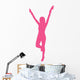 Cheer Silhouette Hot Pink Wall Decal