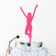 Cheer Silhouette Hot Pink Wall Decal