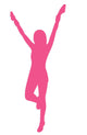 Cheer Silhouette Hot Pink Wall Decal