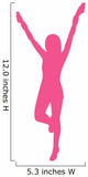 Cheer Silhouette Hot Pink Wall Decal
