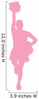 Pink Poms Cheerleader Wall Decal