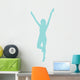 Cheer Silhouette Light Blue Wall Decal