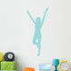 Cheer Silhouette Light Blue Wall Decal