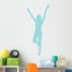 Cheer Silhouette Light Blue Wall Decal