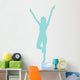 Cheer Silhouette Light Blue Wall Decal