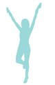 Cheer Silhouette Light Blue Wall Decal