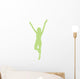 Cheer Silhouette Lime Green Wall Decal
