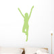 Cheer Silhouette Lime Green Wall Decal