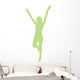 Cheer Silhouette Lime Green Wall Decal