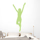 Cheer Silhouette Lime Green Wall Decal