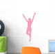 Cheer Silhouette Pink Wall Decal